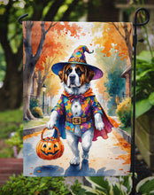 Load image into Gallery viewer, Saint Bernard Halloween Trick or Treat Garden Flag