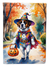 Load image into Gallery viewer, Saint Bernard Halloween Trick or Treat Garden Flag