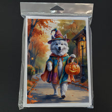 Load image into Gallery viewer, Samoyed Halloween Trick or Treat Greeting Cards Pack of 8