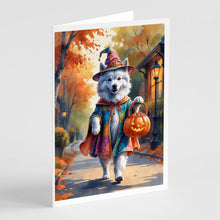 Load image into Gallery viewer, Samoyed Halloween Trick or Treat Greeting Cards Pack of 8