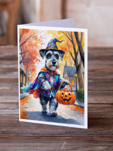 Load image into Gallery viewer, Schnauzer Halloween Trick or Treat Greeting Cards Pack of 8