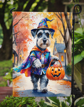 Load image into Gallery viewer, Schnauzer Halloween Trick or Treat Garden Flag
