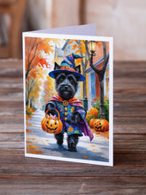 Load image into Gallery viewer, Scottish Terrier Halloween Trick or Treat Greeting Cards Pack of 8