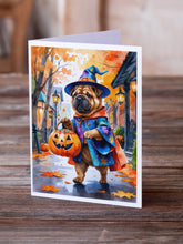 Load image into Gallery viewer, Shar Pei Halloween Trick or Treat Greeting Cards Pack of 8