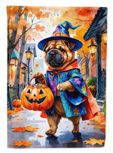Load image into Gallery viewer, Shar Pei Halloween Trick or Treat Garden Flag