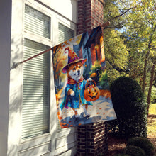 Load image into Gallery viewer, Shiba Inu Halloween Trick or Treat House Flag
