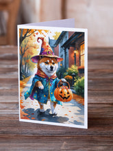 Load image into Gallery viewer, Shiba Inu Halloween Trick or Treat Greeting Cards Pack of 8