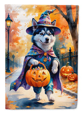 Load image into Gallery viewer, Siberian Husky Halloween Trick or Treat Garden Flag