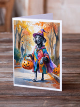 Load image into Gallery viewer, Weimaraner Halloween Trick or Treat Greeting Cards Pack of 8