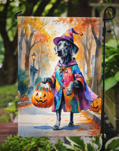 Load image into Gallery viewer, Weimaraner Halloween Trick or Treat Garden Flag