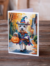 Load image into Gallery viewer, Westie Halloween Trick or Treat Greeting Cards Pack of 8