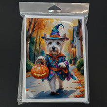 Load image into Gallery viewer, Westie Halloween Trick or Treat Greeting Cards Pack of 8