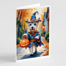 Load image into Gallery viewer, Westie Halloween Trick or Treat Greeting Cards Pack of 8