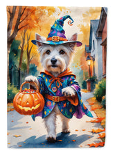 Load image into Gallery viewer, Westie Halloween Trick or Treat Garden Flag