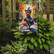 Load image into Gallery viewer, Yorkshire Terrier Yorkie Halloween Trick or Treat Garden Flag