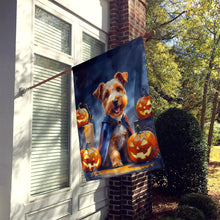 Load image into Gallery viewer, Airedale Terrier Puppy Halloween House Flag