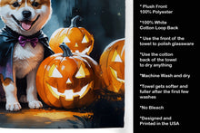 Load image into Gallery viewer, Akita Puppy Halloween Kitchen Towel
