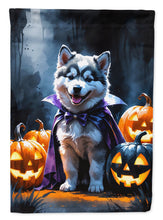 Load image into Gallery viewer, Alaskan Malamute Puppy Halloween Garden Flag