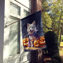 Load image into Gallery viewer, American Eskimo Puppy Halloween House Flag