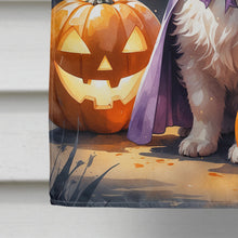 Load image into Gallery viewer, American Eskimo Puppy Halloween House Flag