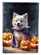 Load image into Gallery viewer, American Eskimo Puppy Halloween Garden Flag