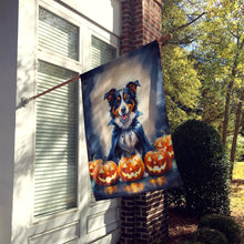 Load image into Gallery viewer, Australian Shepherd Puppy Halloween House Flag
