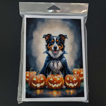 Load image into Gallery viewer, Australian Shepherd Puppy Halloween Greeting Cards Pack of 8