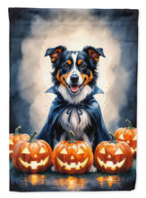 Load image into Gallery viewer, Australian Shepherd Puppy Halloween Garden Flag