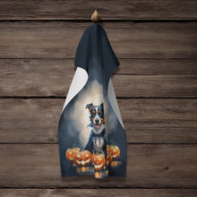Load image into Gallery viewer, Australian Shepherd Puppy Halloween Kitchen Towel
