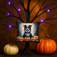 Load image into Gallery viewer, Australian Shepherd Puppy Halloween Mini Hanging Pillow Ornament 3.5 × 3.5