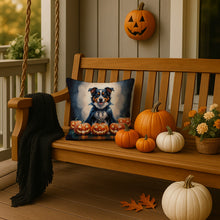Load image into Gallery viewer, Australian Shepherd Puppy Halloween Throw Pillow