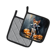 Load image into Gallery viewer, Basenji Puppy Halloween Pair of Pot Holders