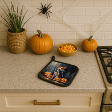 Load image into Gallery viewer, Basenji Puppy Halloween Pair of Pot Holders