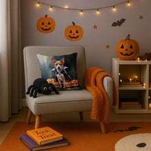 Load image into Gallery viewer, Basenji Puppy Halloween Throw Pillow