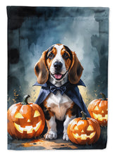 Load image into Gallery viewer, Basset Hound Puppy Halloween House Flag
