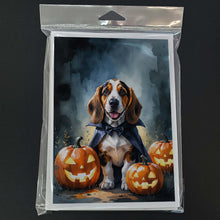 Load image into Gallery viewer, Basset Hound Puppy Halloween Greeting Cards Pack of 8