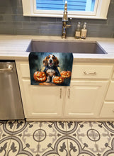 Load image into Gallery viewer, Basset Hound Puppy Halloween Kitchen Towel