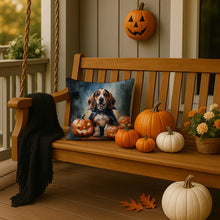 Load image into Gallery viewer, Basset Hound Puppy Halloween Throw Pillow