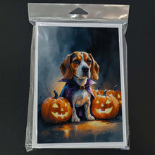 Load image into Gallery viewer, Beagle Puppy Halloween Greeting Cards Pack of 8