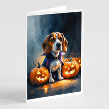 Load image into Gallery viewer, Beagle Puppy Halloween Greeting Cards Pack of 8
