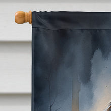 Load image into Gallery viewer, Bernedoodle Puppy Halloween House Flag