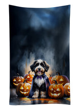 Load image into Gallery viewer, Bernedoodle Puppy Halloween Kitchen Towel