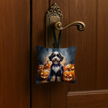 Load image into Gallery viewer, Bernedoodle Puppy Halloween Mini Hanging Pillow Ornament 3.5 × 3.5