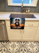 Load image into Gallery viewer, Bernese Mountain Dog Puppy Halloween Kitchen Towel