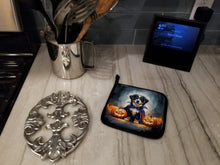 Load image into Gallery viewer, Bernese Mountain Dog Puppy Halloween Pair of Pot Holders