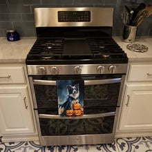 Load image into Gallery viewer, Border Collie Puppy Halloween Kitchen Towel