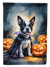 Load image into Gallery viewer, Boston Terrier Puppy Halloween Garden Flag