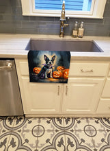 Load image into Gallery viewer, Boston Terrier Puppy Halloween Kitchen Towel