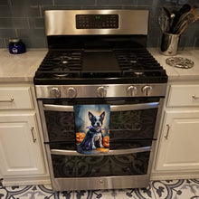 Load image into Gallery viewer, Boston Terrier Puppy Halloween Kitchen Towel