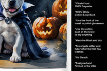 Load image into Gallery viewer, White Boxer Puppy Halloween Kitchen Towel